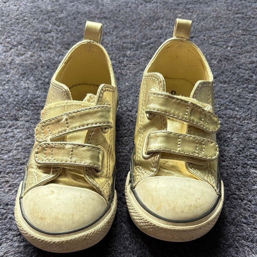 Kids Gold Converse Sneakers